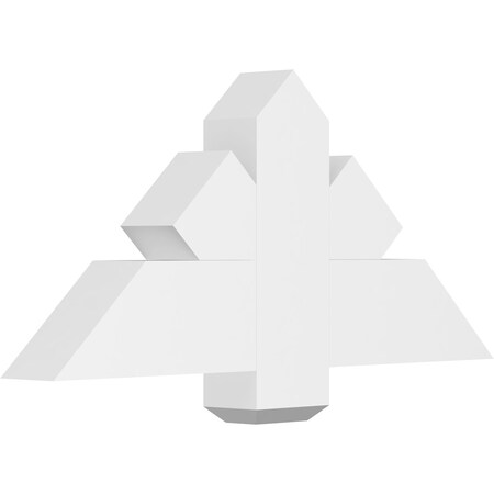Ekena Millwork Kennewick Architectural Grade PVC Gable Bracket, 36"W x 16 1/2"H x 4"D x 6"F, 11/12 Pitch GBP036X17X0406KEN00